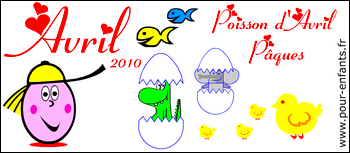 calendriers 2010 | calendrier avril 2010 à imprimer calendrier mensuel imprimable paques  poisson d avril